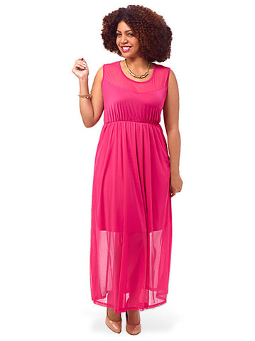 Paris Maxi Dress In Fuchsia