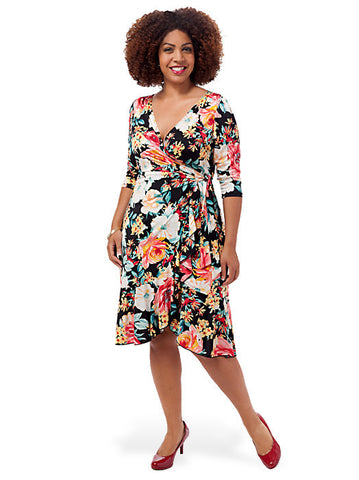 Flirty Flounce Wrap Dress