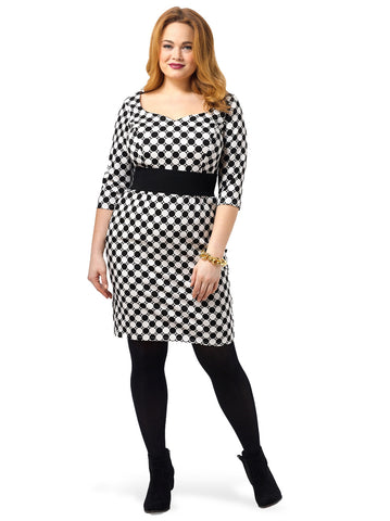 Adele Dress In Mod Dots