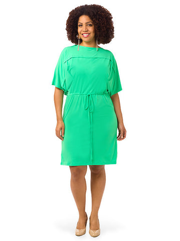 Drawstring Dolman Dress