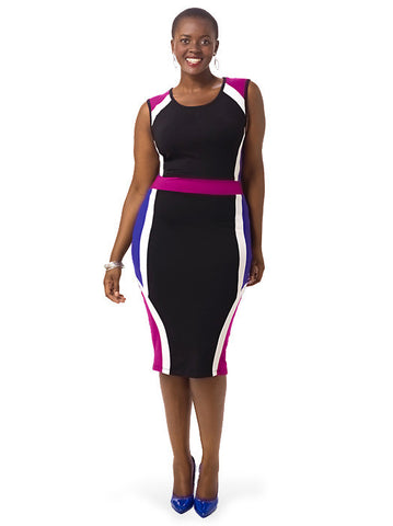 Color Block Pencil Dress