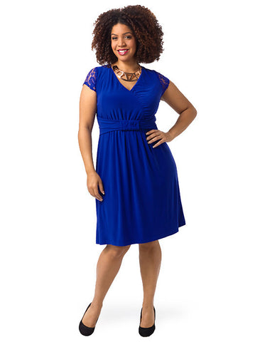 Virginia Dress In Cobalt Blue