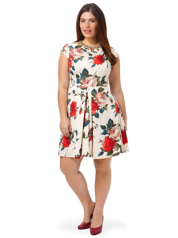 Fit and Flare Vintage Floral Dress