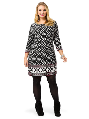 Geometric Print Shift Dress