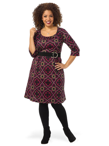 Plum Tile Dress