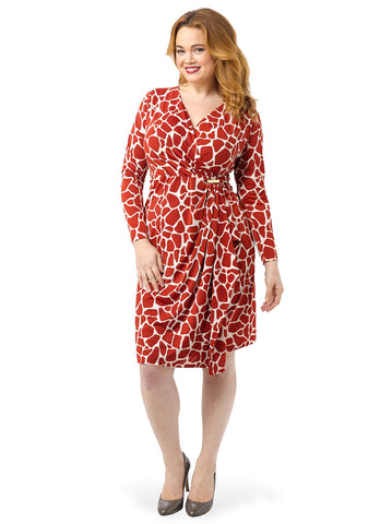 Garnet Dress In Giraffe Print