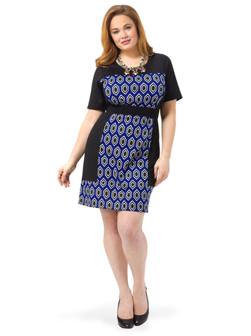 Geometric Print Sheath Dress