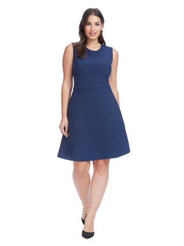 Gracie Navy Textured Dress