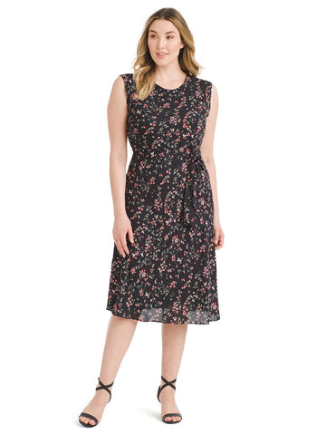 Tie Front Floral Dress