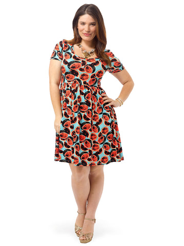 Skater Dress In Watermelon Print