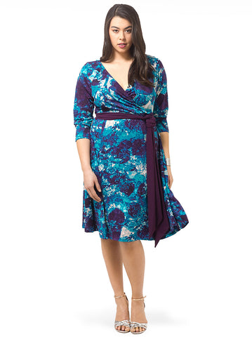 Neve Wrap Dress In Mystic Blue