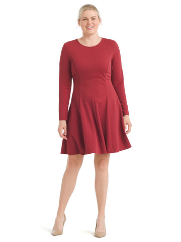 Long Sleeve Ruby Fit And Flare Dress