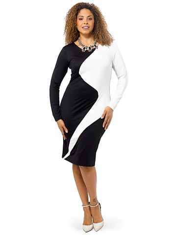 Long Sleeve Killer Curves Sheath Dress