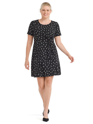 Tie Detail Dot Print Dress