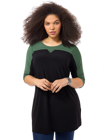 Vessica Tunic In Olive Green