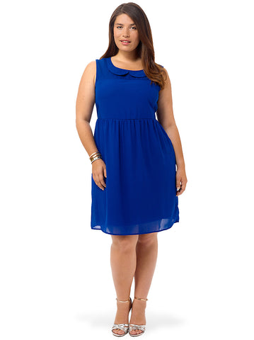 Cobalt Peter Pan Collar Dress