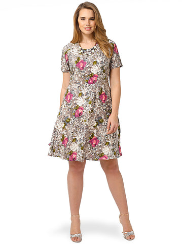 Floral Sketch Printed Dress