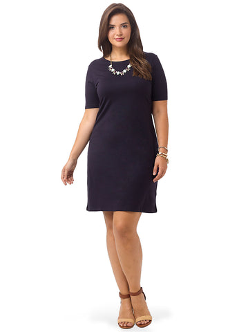 Scoop Back T-shirt Dress In Navy