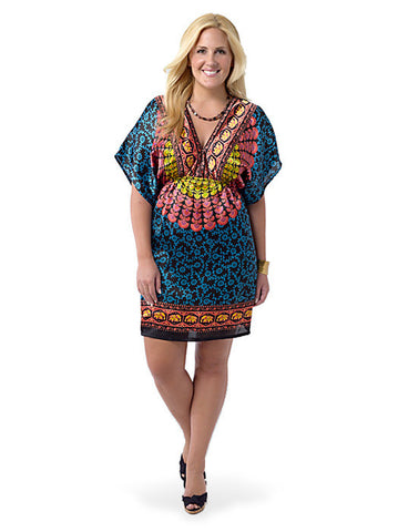 Short Sleeve Printed Tunic