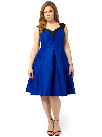 Dita Holiday Dress In Blue & Black