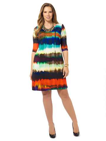 Ombre Escape Shift Dress