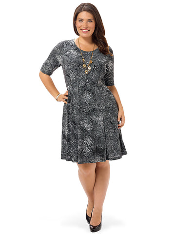 Eclipse Sketch Fit & Flare Dress