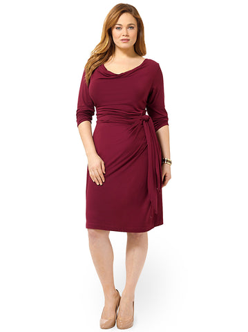 Meredith Wrap Dress In Raspberry