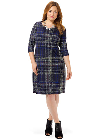 Tartan Plaid Printed Shift Dress