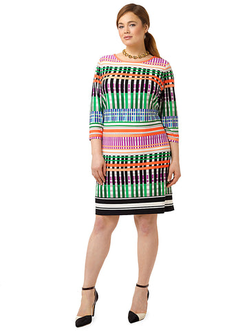 Multi Striped Shift Dress