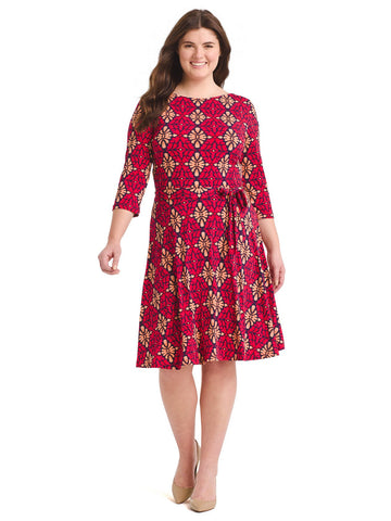 Terrazzo Print Ilana Fit-And-Flare Dress