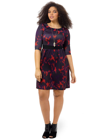 Fiery Floral Chelsea Dress