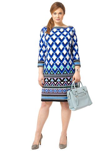 Triangle Patterned Shift Dress