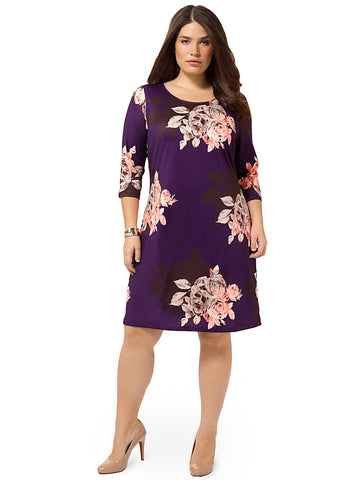 Royal Rose Shift Dress