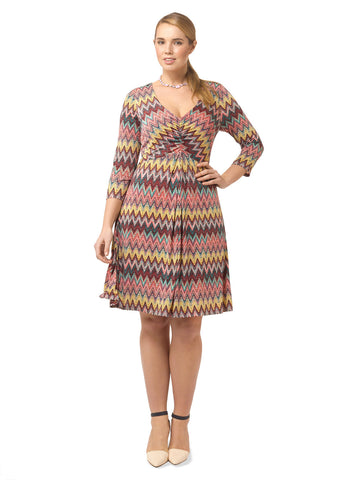 Spring Forward Dress In Chevron Print