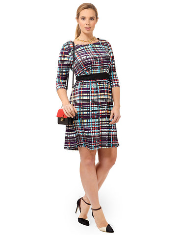 Bright Plaid Printed Chelsea Dress