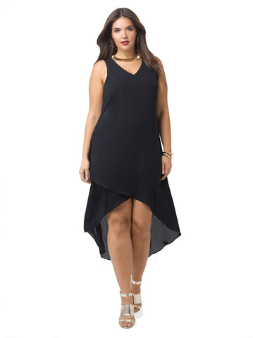 Cross Over V-Neck Dress