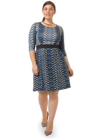 Wave Printed Chelsea Dress