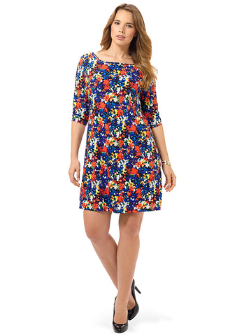 Shift Dress In Pop Floral