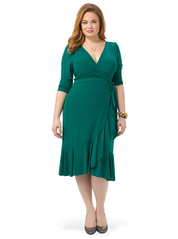 Whimsy Wrap Dress Green