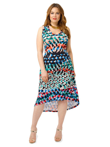 Mosaic Ombre Hi-Lo Tank Dress