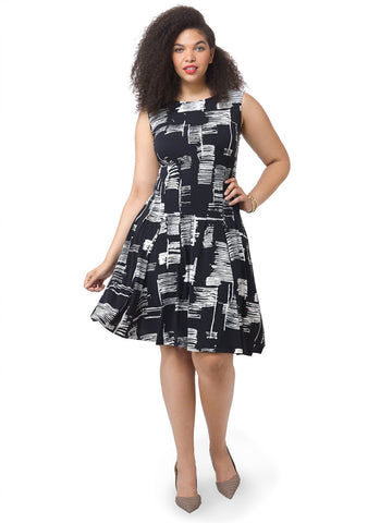 Black & White Graffiti Dress