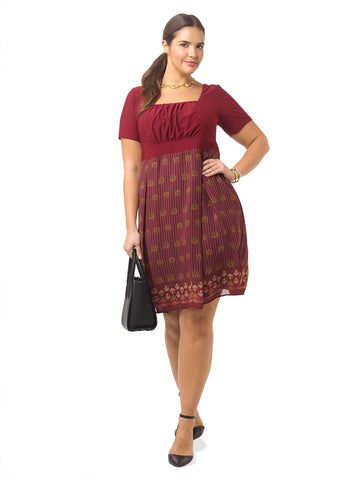 Hayleigh Dress In Garnet Chateau