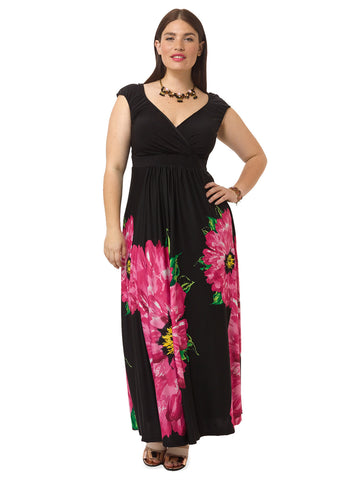 Sylvia Maxi Dress In Peony Allure