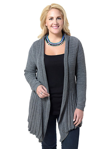 Grey Edge to Edge Cardigan