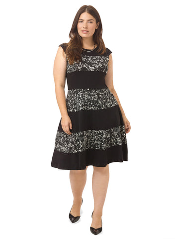 Bastille Dress in Pollock Print