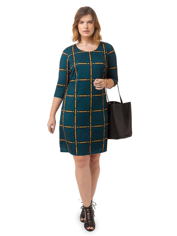 Chic Plaid Printed Shift Dress