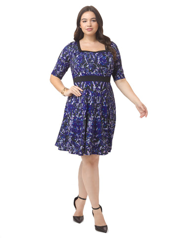 Twilight Printed Fit & Flare Dress