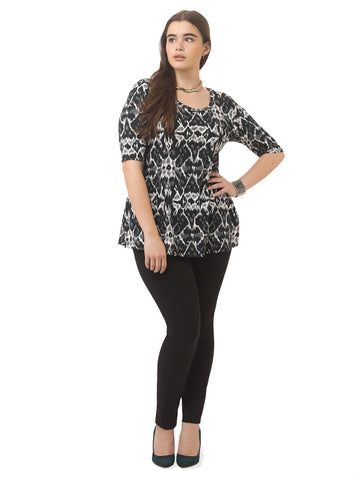 Thea Tunic In Abstract Animal Print