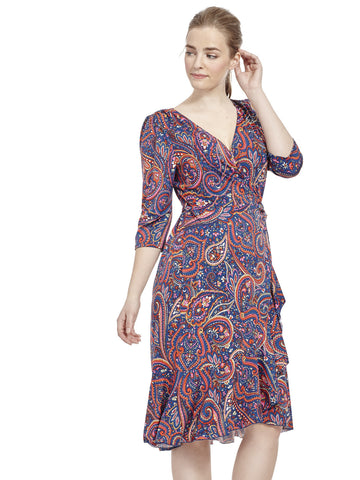 Flirty Flounce Dress In Paisley Print