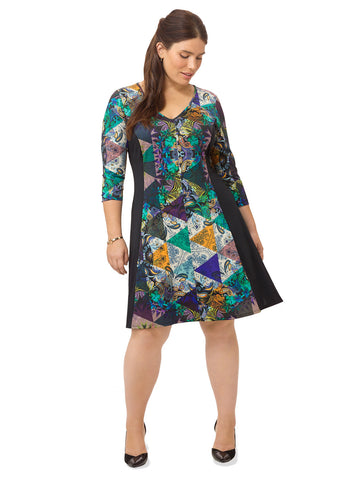 Paisley Remix A-Line Dress